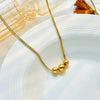 Jewelry Necklace Titanium Steel Geometric Beaded Electroplating