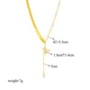 Jewelry Necklace Titanium Steel Pearl Butterfly Tassel Chain Leaf Pendant Electroplating