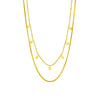Jewelry Necklace Titanium Steel Rhombus Sequin Electroplating Doublelayer Women's Cold Style