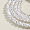 Jewelry Necklace Women Handmade Imitation Pearls Beads Box Chain Geometric
