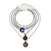 Jewelry Necklace Women Retro Geometric Pattern Acrylic Pendant Wax Thread Handmade