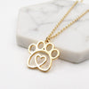 Jewelry New Fashion Hollow Love Dog Claw Necklace Pendant Hot Goods