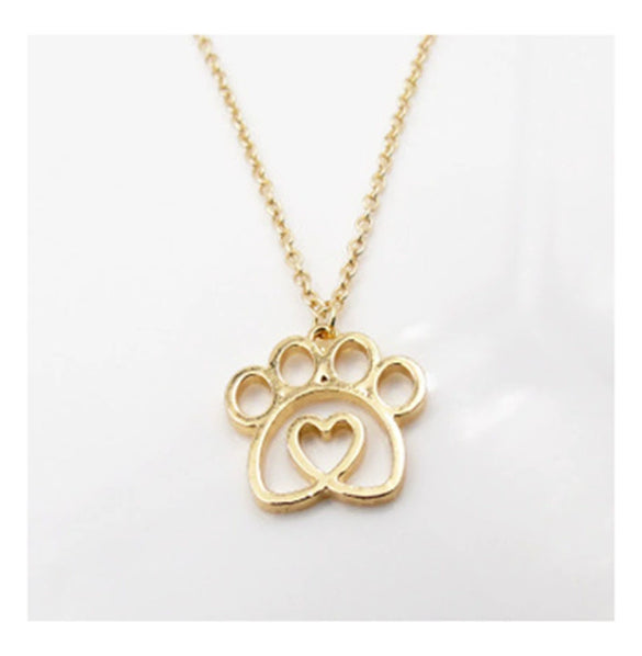 Jewelry New Fashion Hollow Love Dog Claw Necklace Pendant Hot Goods