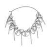 Jewelry Niche Design Rhinestone Claw Chain Collar Necklace With Geometric Style