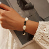 Jewelry Obsidian Baroque Shell Beads S925 Sterling Silver Tiger Eye Stone Geometric Electroplating Bracelet For Women