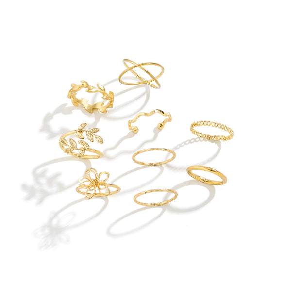 Jewelry Open Joint Ring Alloy Geometric Style Plant Flowers Electroplating Women's