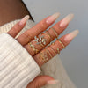 Jewelry Open Joint Ring Alloy Geometric Style Plant Flowers Electroplating Women's
