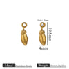Jewelry Ornament Vacuum Gold Plated Stainless Steel Chili Gourd Pendant Accessories For Earrings Bracelet