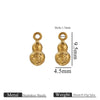 Jewelry Ornament Vacuum Gold Plated Stainless Steel Chili Gourd Pendant Accessories For Earrings Bracelet