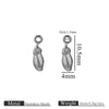 Jewelry Ornament Vacuum Gold Plated Stainless Steel Chili Gourd Pendant Accessories For Earrings Bracelet