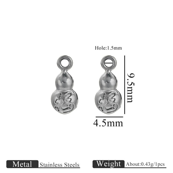 Jewelry Ornament Vacuum Gold Plated Stainless Steel Chili Gourd Pendant Accessories For Earrings Bracelet