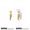 Jewelry Ornament Vacuum Gold Plated Stainless Steel Chili Gourd Pendant Accessories For Earrings Bracelet
