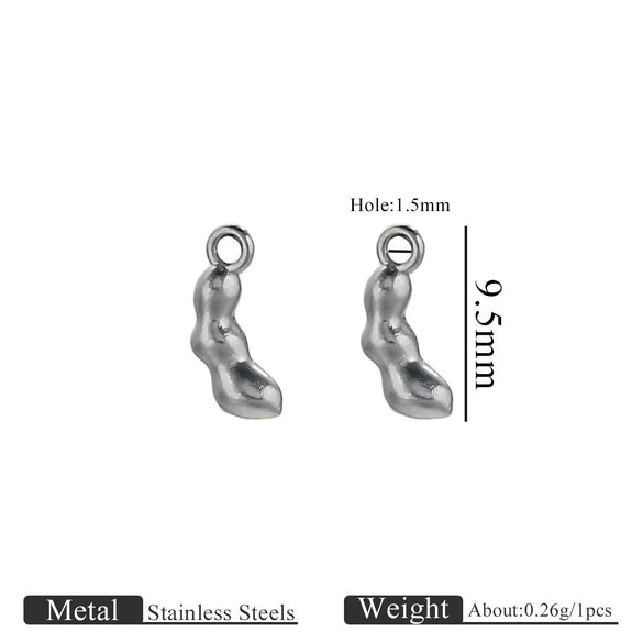 Jewelry Ornament Vacuum Gold Plated Stainless Steel Chili Gourd Pendant Accessories For Earrings Bracelet