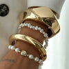 Jewelry Oval Curved Zinc Alloy Light Luxury Style Electroplated Bracelet