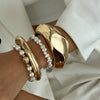 Jewelry Oval Curved Zinc Alloy Light Luxury Style Electroplated Bracelet