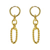Jewelry Oval Twist Earrings Stainless Steel Electroplated