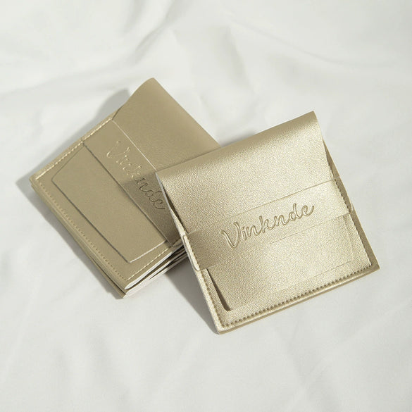 Jewelry Packaging Bag Faux Leather Pu Snap Bag For Necklace Ring Storage