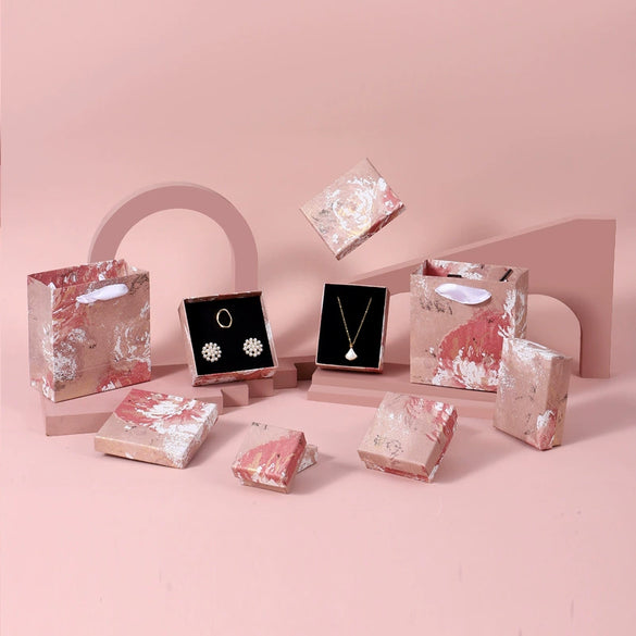 Jewelry Packaging Box Paper Cardboard Irregular Flower Style
