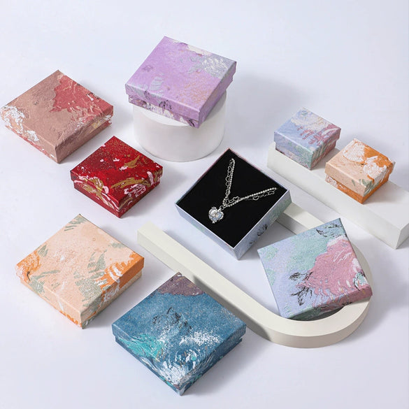 Jewelry Packaging Box Paper Cardboard Irregular Flower Style