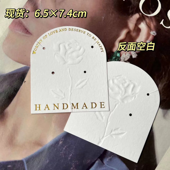 Jewelry Packaging Display Card Made Of Vanilla Paper With Four Color Printing For Earrings Necklace Hairband Hairpin Spot Jewelry