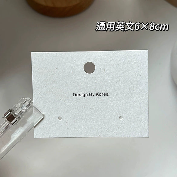 Jewelry Packaging Display Card Made Of Vanilla Paper With Four Color Printing For Earrings Necklace Hairband Hairpin Spot Jewelry