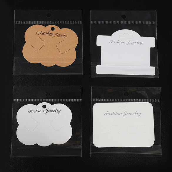 Jewelry Packaging Paper Card With Geometric Pattern And Printing For Necklace Earring Etc