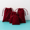 Jewelry Packaging Storage Bag Wine Red Drawstring Fluff Cloth Printing