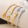 Jewelry Palmshaped 316L Stainless Steel Bracelet Electroplating Simple Geometric Style