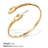 Jewelry Palmshaped 316L Stainless Steel Bracelet Electroplating Simple Geometric Style