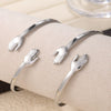 Jewelry Palmshaped 316L Stainless Steel Bracelet Electroplating Simple Geometric Style
