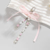 Jewelry Peach Heart Alloy Acrylic Imitation Pearls Chalcedony Webbing Handmade Pendant