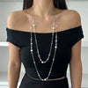 Jewelry Pearl Beaded Alloy Clavicle Chain Set U Shape Electroplating