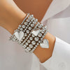 Jewelry Pearl Beaded Heart Shape Hollow Minimalist Electroplated Women's Bracelet