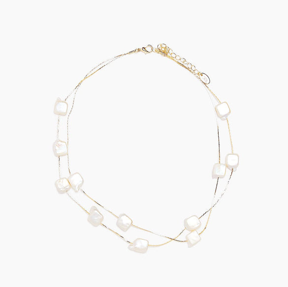 Jewelry Pearl Box Chain Necklace For Women Fashion Natural Pearl Style