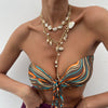 Jewelry Pearl Conch Shell Geometric Alloy Clavicle Chain Electroplated
