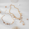 Jewelry Pearl Conch Shell Geometric Alloy Clavicle Chain Electroplated