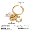 Jewelry Pearl Ring And Niche Bracelet Titanium Steel Stainless Steel Fish Pattern Electroplating For Women