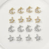 Jewelry Pendant Accessories Copper Electroplated Star Moon Zircon Handmade