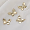 Jewelry Pendant Accessories Copper 14K Goldfilled Metal Texture Concave And Convex Pleated Butterfly Electroplated Handmade