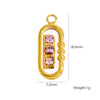 Jewelry Pendant Accessories Stainless Steel Geometric Paper Clip Shape Vacuum Furnace Plating