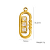 Jewelry Pendant Accessories Stainless Steel Geometric Paper Clip Shape Vacuum Furnace Plating