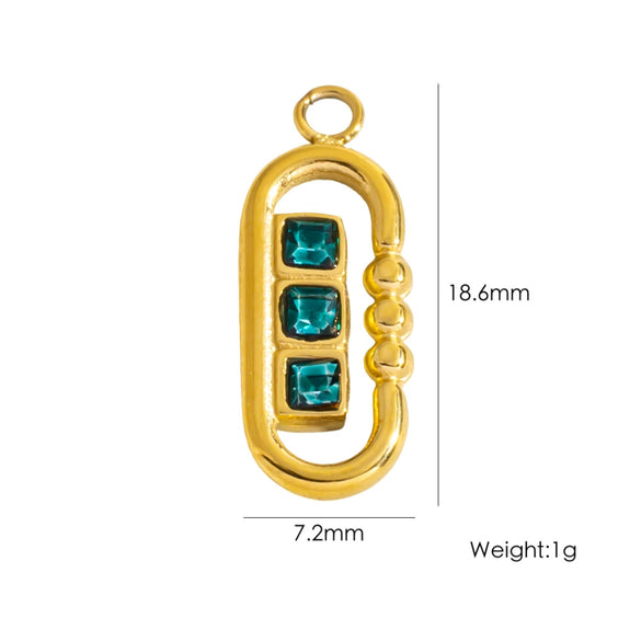 Jewelry Pendant Accessories Stainless Steel Geometric Paper Clip Shape Vacuum Furnace Plating