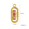 Jewelry Pendant Accessories Stainless Steel Geometric Paper Clip Shape Vacuum Furnace Plating