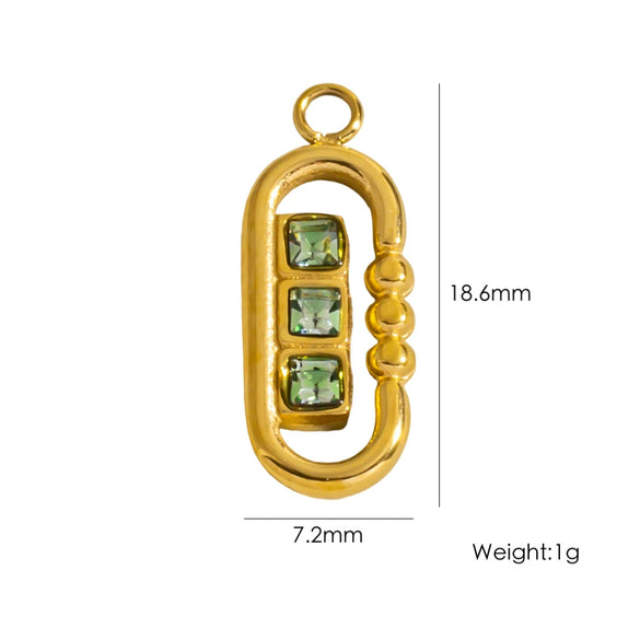 Jewelry Pendant Accessories Stainless Steel Geometric Paper Clip Shape Vacuum Furnace Plating