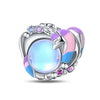 Jewelry Pendant Beads Fairy Tale Town Series Dream Castle Unicorn Silver Plated Dripping Oil Design