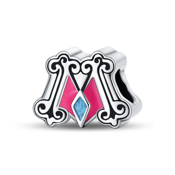 Jewelry Pendant Beads Fairy Tale Town Series Dream Castle Unicorn Silver Plated Dripping Oil Design