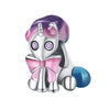 Jewelry Pendant Beads Fairy Tale Town Series Dream Castle Unicorn Silver Plated Dripping Oil Design