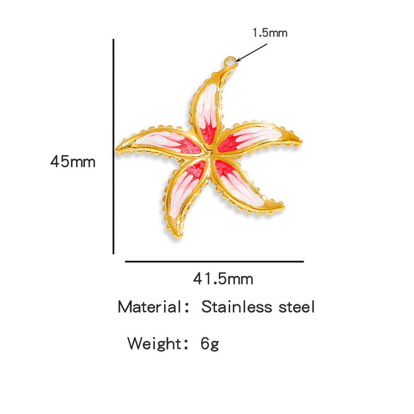 Jewelry Pendant Bracelet Necklace Earrings Starfish Titanium Steel Stainless Steel Dripping Oil