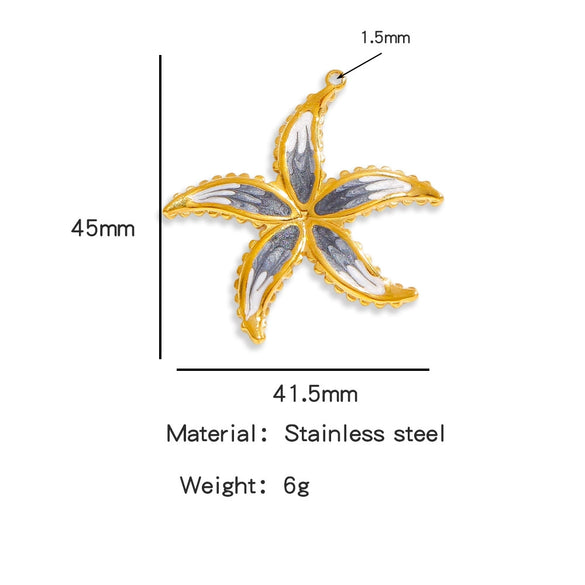 Jewelry Pendant Bracelet Necklace Earrings Starfish Titanium Steel Stainless Steel Dripping Oil
