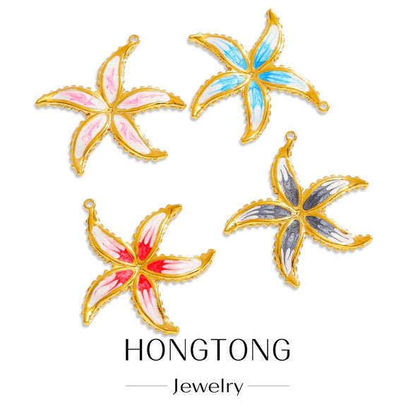 Jewelry Pendant Bracelet Necklace Earrings Starfish Titanium Steel Stainless Steel Dripping Oil